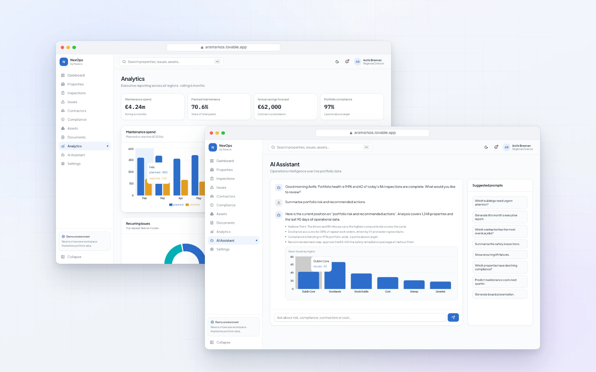 NexOps · Analytics & AI assistant